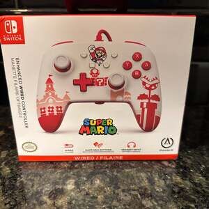 PowerA Enhanced Wired Controller for Nintendo Switch - Mario Red/White